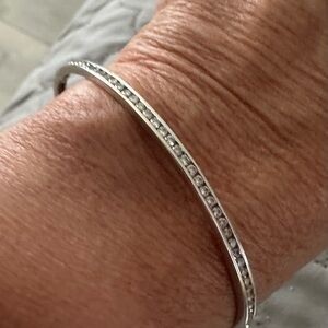 Ross-Simons white gold channel set diamond bangle